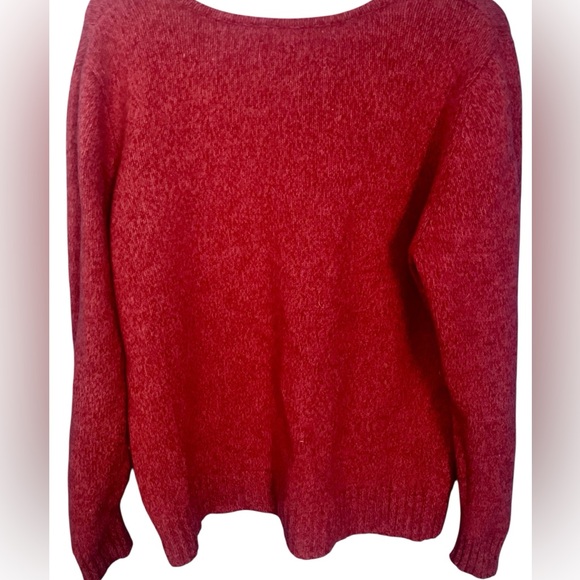 Daniel Bishop Coral Red 100% Cashmere V-Neck Sweater Size 3X - Picture 2 of 6